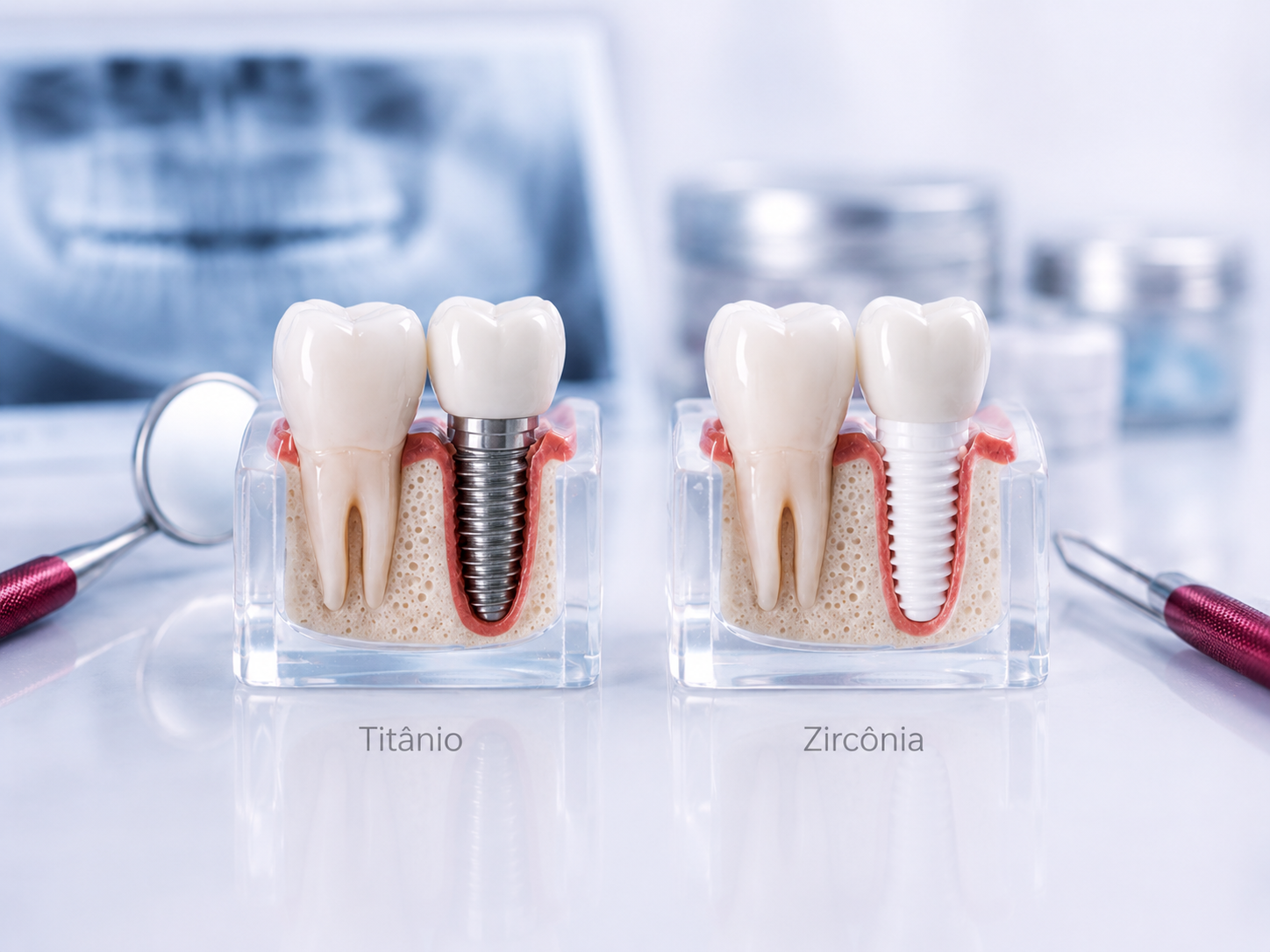 diferença de titaneo e zirconia